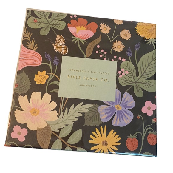 Rifle Paper Co. Strawberry Fields Jigsaw Puzzle 500 Piece Boho Floral NEW - Picture 5 of 7
